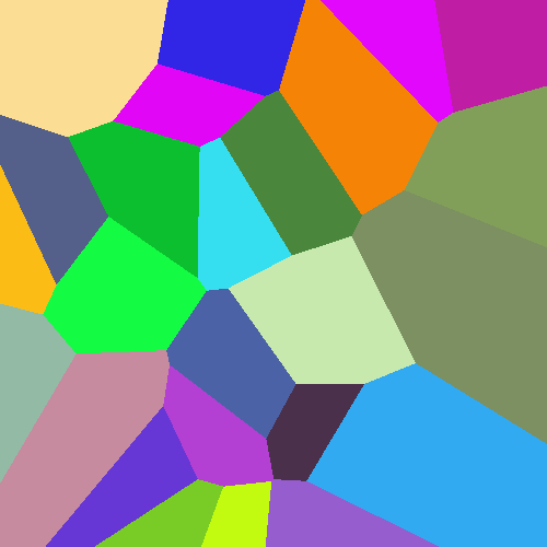 Voronoi diagram with 25 cells